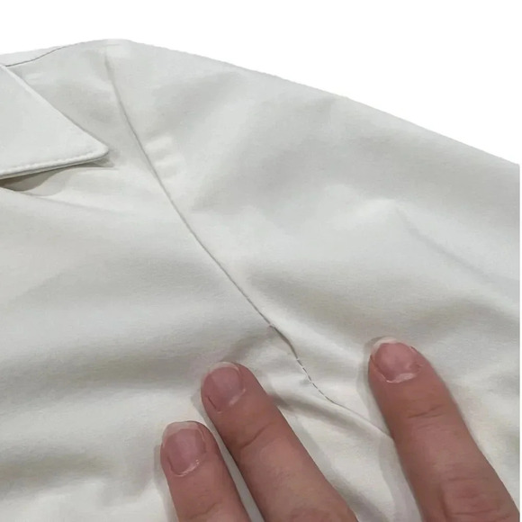 Joseph Ribkoff Off White Asymmetric Ruffle Tunic Blouse 10 - Picture 5 of 7